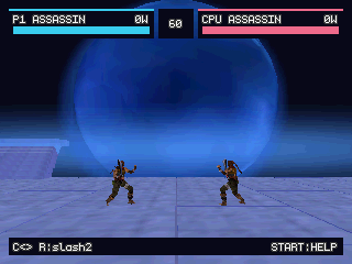 N64 version of FightingEngine with two Assassin characters facing off