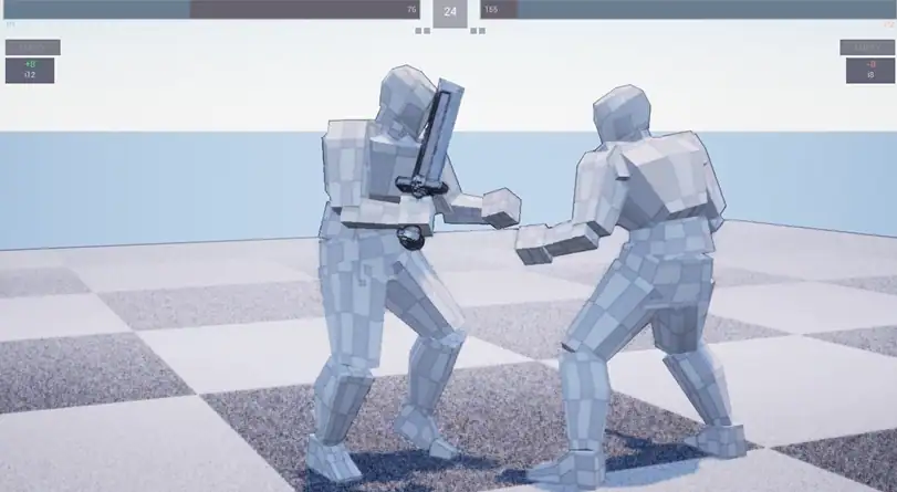 Close-range exchange / test 04 in FightingEngine